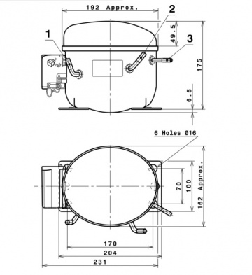 Compresor frigorific Cubigel HLY90AA (R600a)